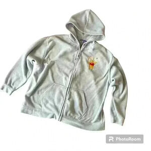 Disney Winnie The Pooh & Friends Embroidered Fleece Jacket Hoodie Size 3X XXXL